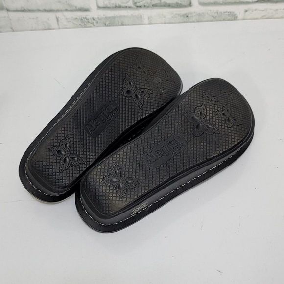 Alegria Womens 38 Fiona Leather Comfort‎ Wedge Sandals Mosaic Snakeskin Print - Picture 4 of 6